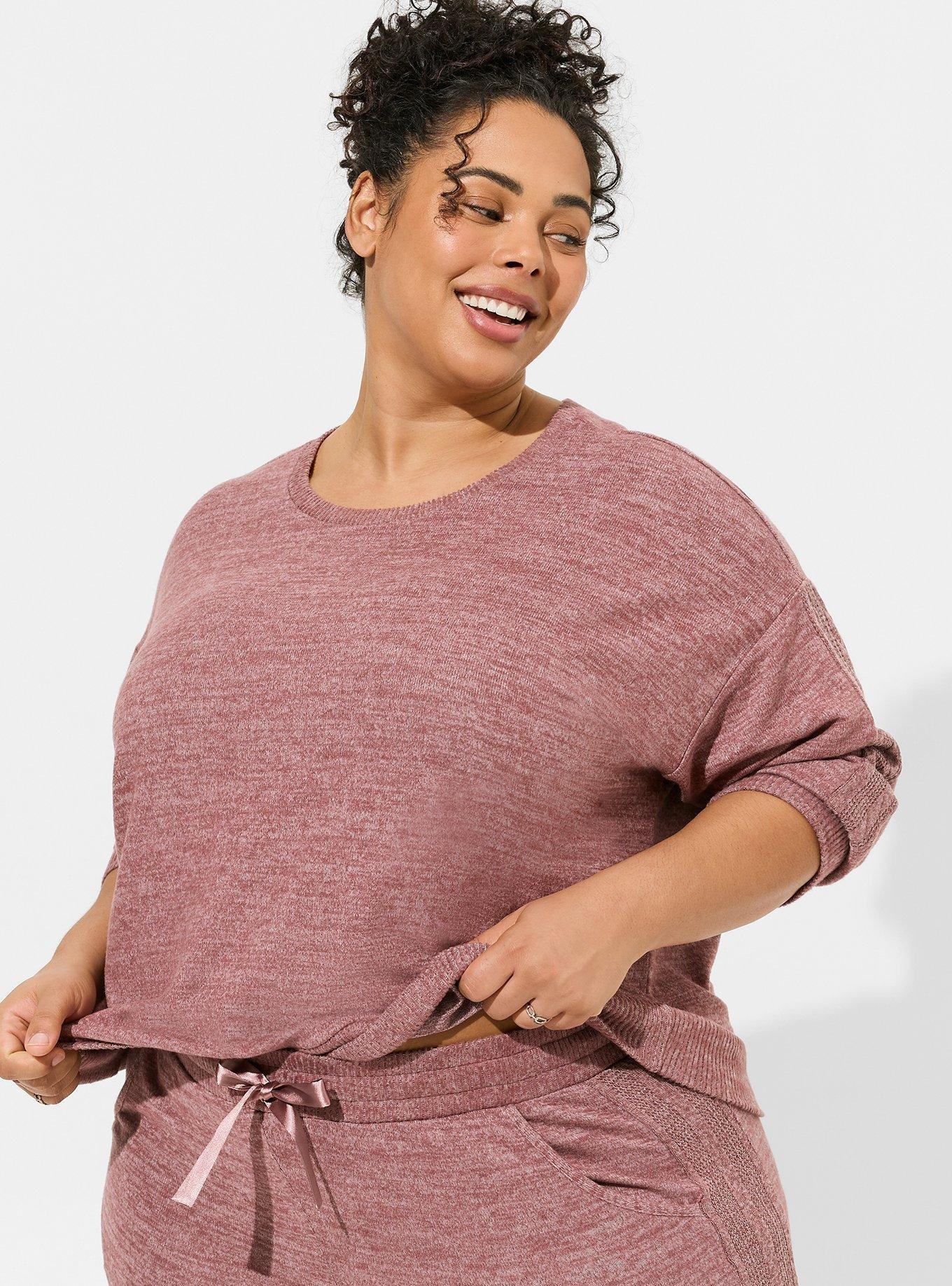 Dreams & Co. Women's Plus Size Knit Sleep Pant - 1x, Pink : Target