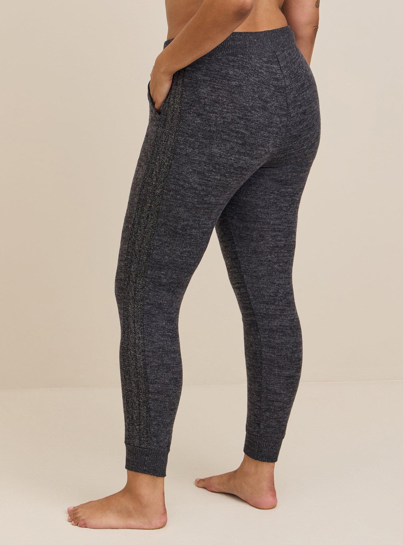 Plus Size - Super Soft Plush Full Length Cable Lounge Jogger - Torrid