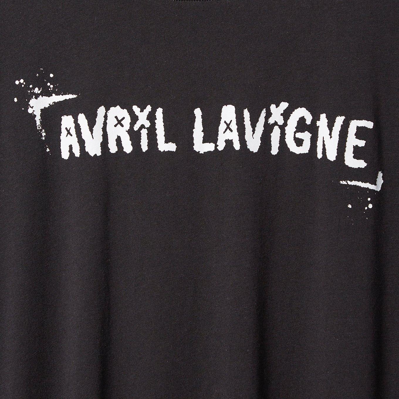 Avril Lavigne Relaxed Fit Cotton Crew Tee, DEEP BLACK, swatch