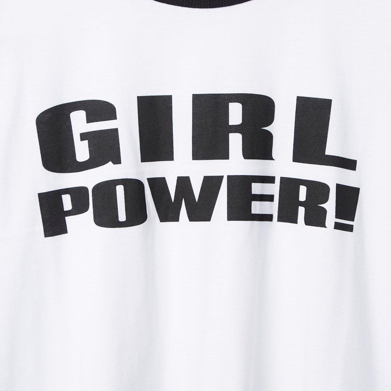 Plus Size Spice Girls Slim Fit Cotton Ringer Crop Tee, BRIGHT WHITE, swatch