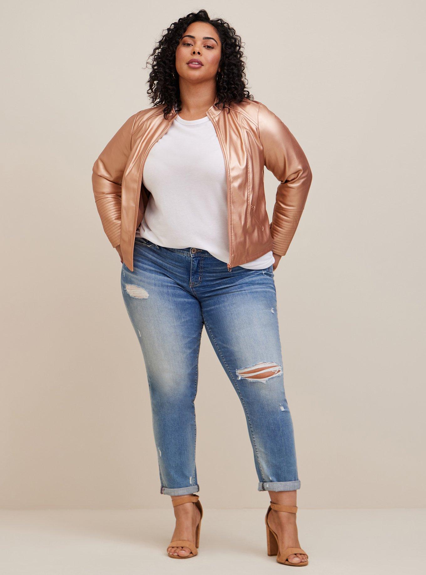 Plus Size - Sequin Bomber - Gold - Torrid