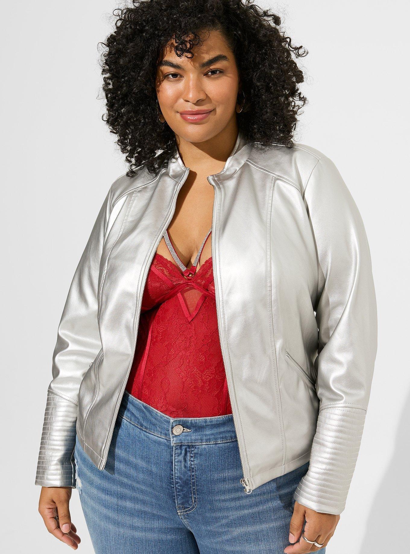 Torrid faux leather outlet jacket