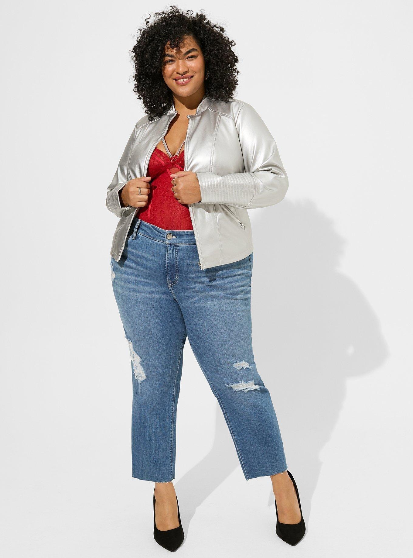 Plus Size - Faux Leather Zip Moto - Torrid