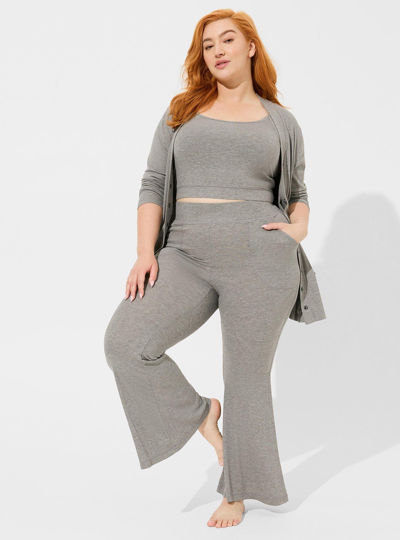 Plus Size - Super Soft Rib Full Length Lounge Pant - Torrid