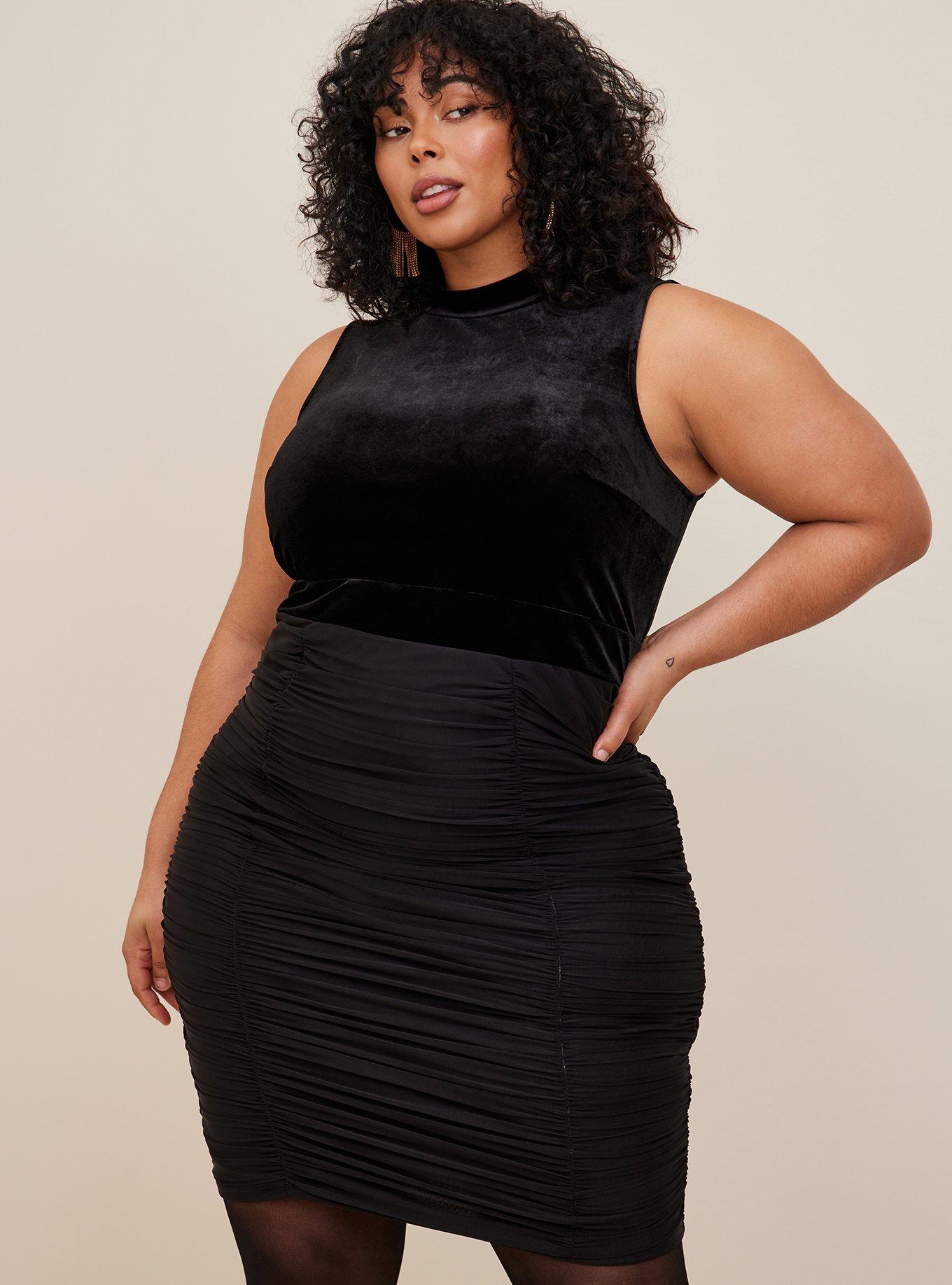 Plus size best sale velvet bodycon dress