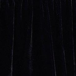 Velvet Split Neck Flutter Sleeve Top, DEEP BLACK, swatch