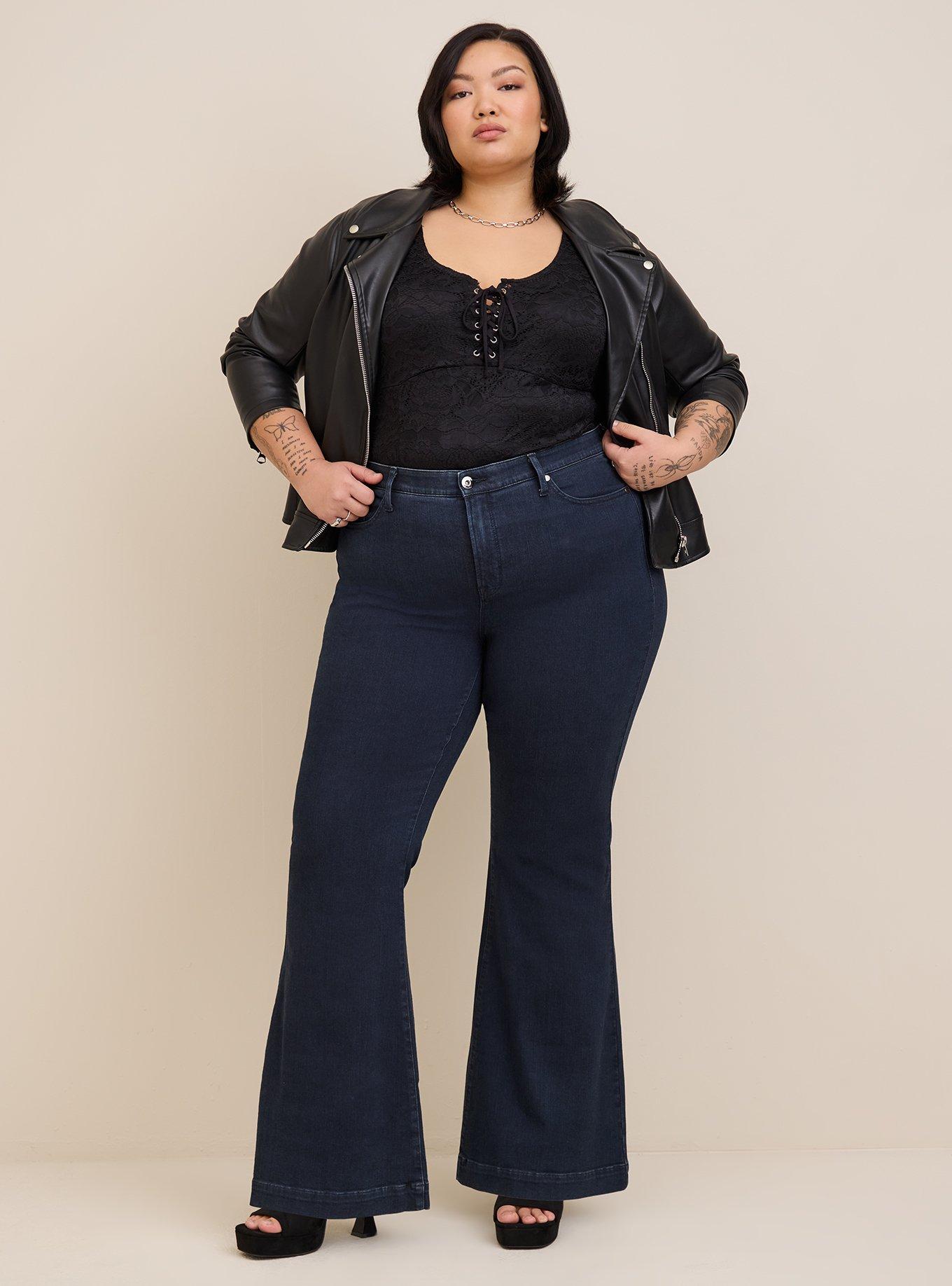 Plus Size Lace Corset Seamed LaceUp Bodysuit Torrid