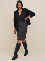 Plus Size Harper Georgette Pullover Puff Sleeve Blouse, DEEP BLACK, alternate