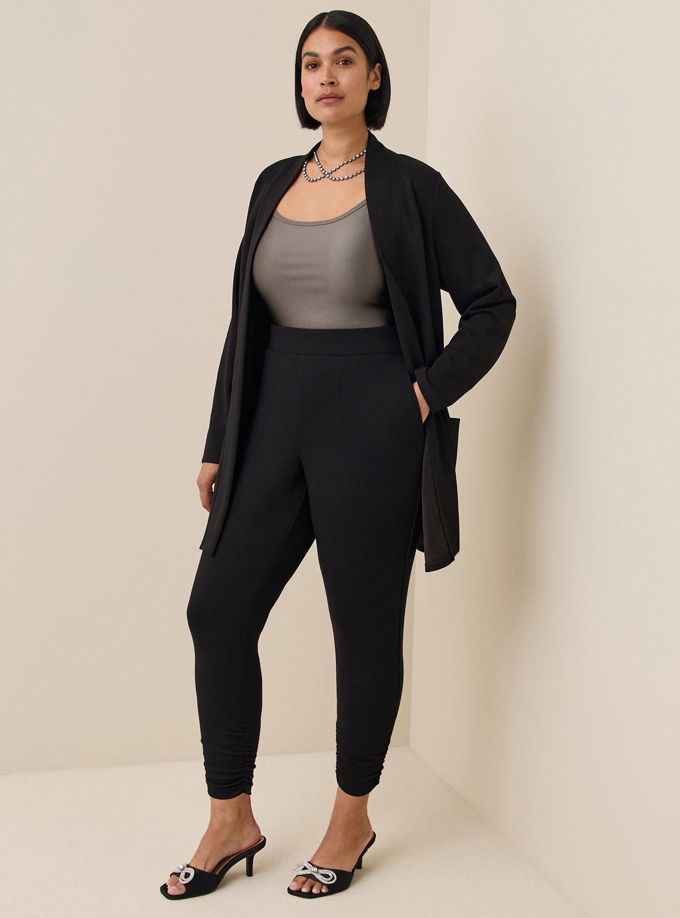 Plus Size - Crop Pull On Skinny Studio Cupro High Rise Cinch Pant (Tall) - Torrid