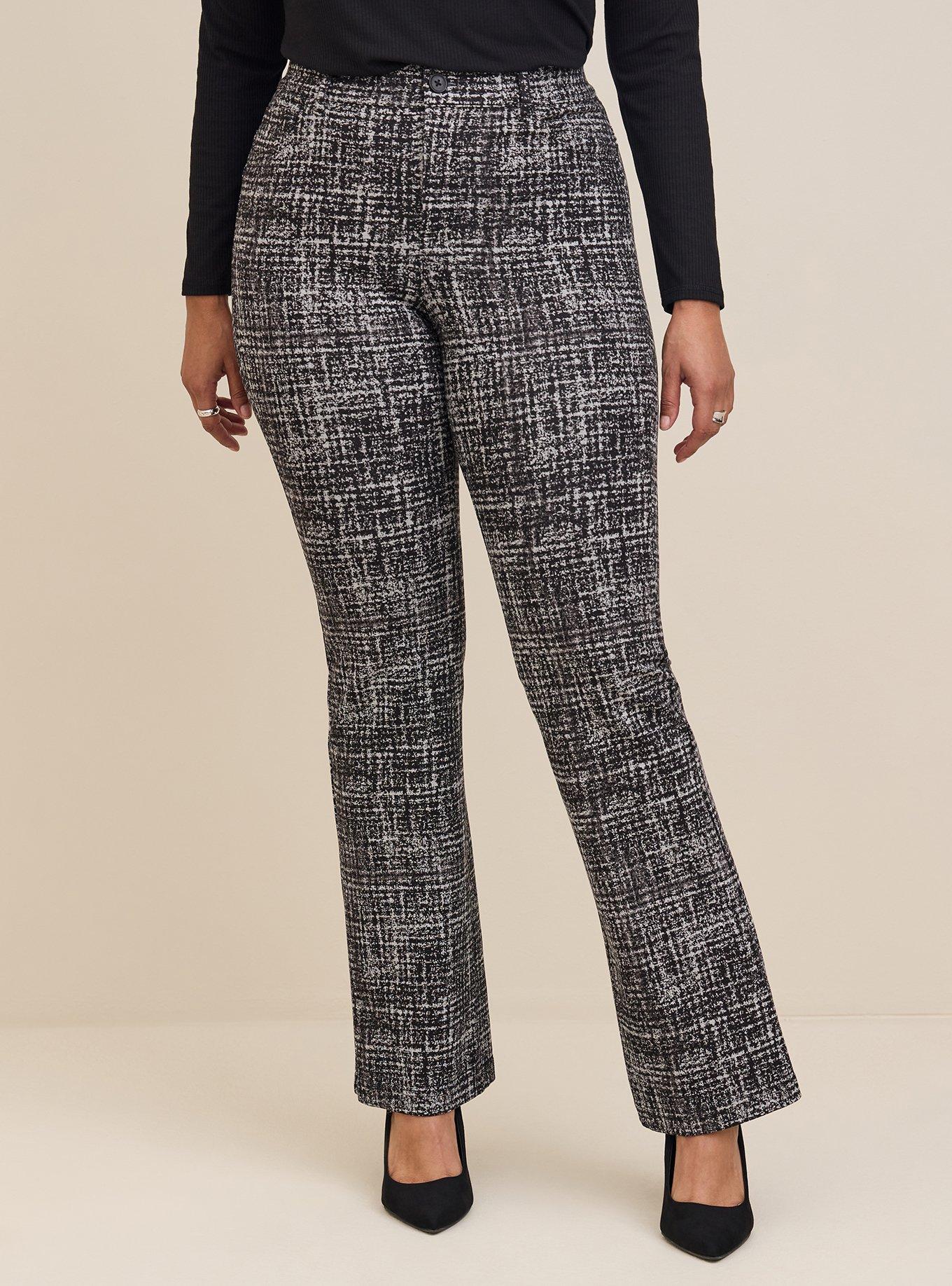 Bombshell Boot Studio Luxe Ponte High Rise Pant (Tall), SCRATCHY TWEED DEEP PLAID, alternate