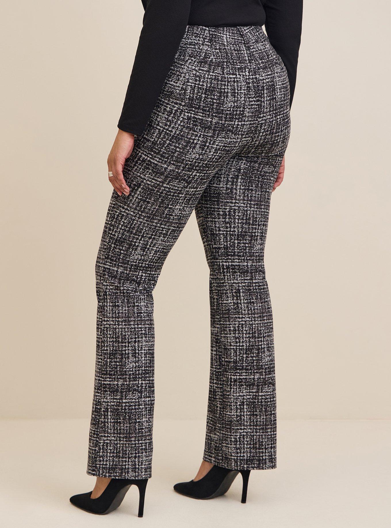 Bombshell Boot Studio Luxe Ponte High Rise Pant (Tall), SCRATCHY TWEED DEEP PLAID, alternate