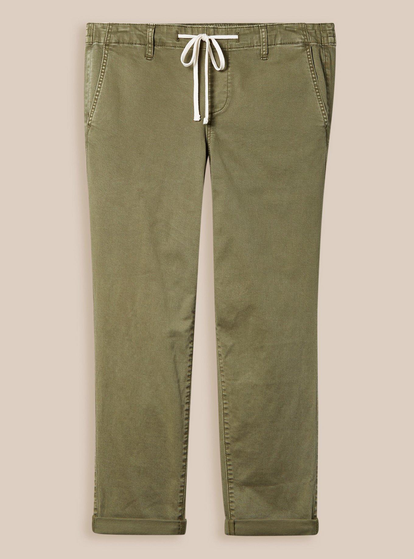 Pull-On Boyfriend Straight Stretch Twill Mid-Rise Pant