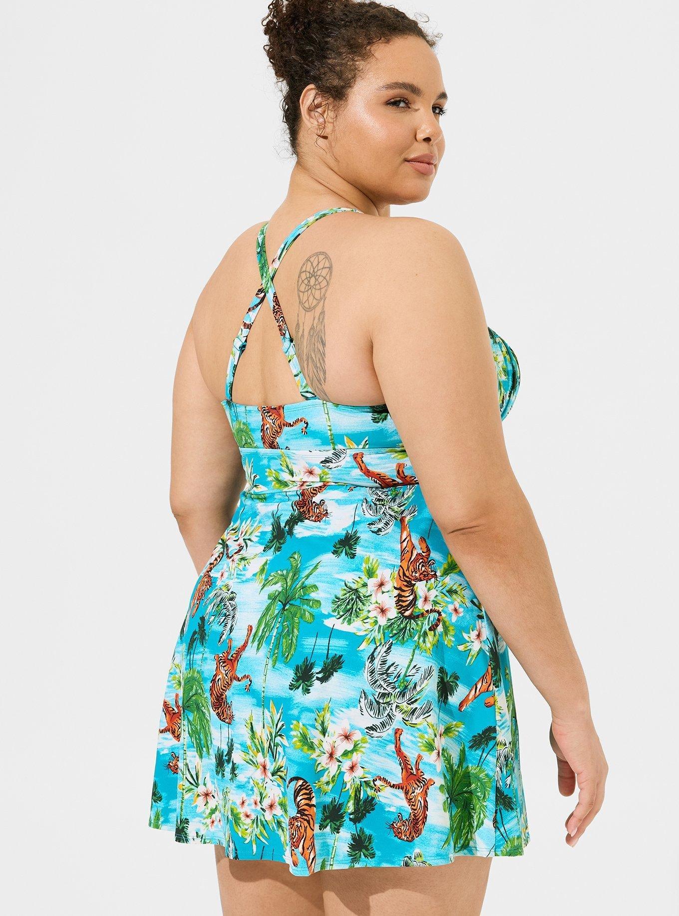 Plus Size - Retro Wired Swim Romper - Floral - Torrid