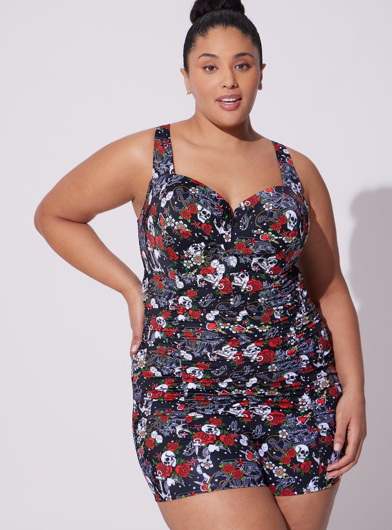 Plus Size - Wireless Swim Romper - Torrid