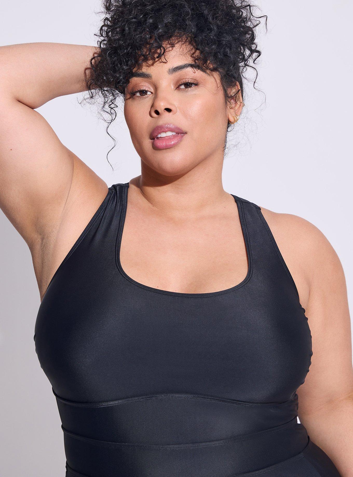 Swim Romper Built-in Bra, Women's Plus Size Leggings One-Piece