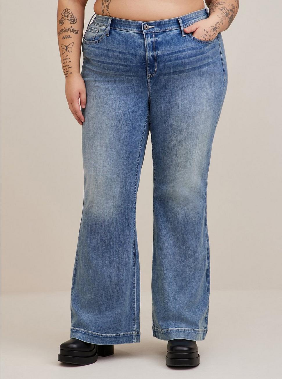 Plus Size - Sky High Flare Vintage Stretch High-Rise Jean (Regular) - Torrid