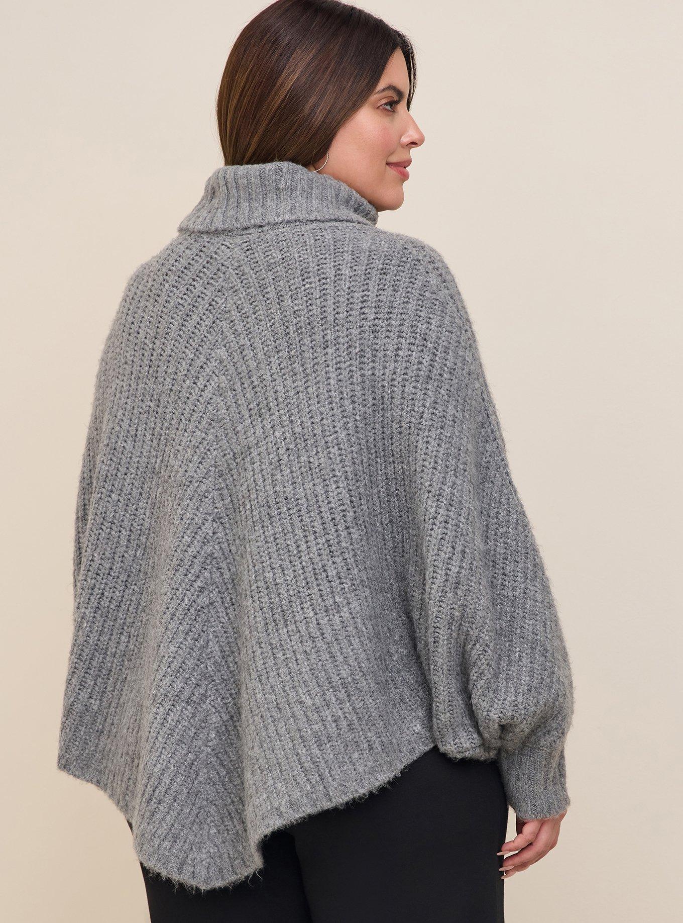 Plus hot sale poncho sweater