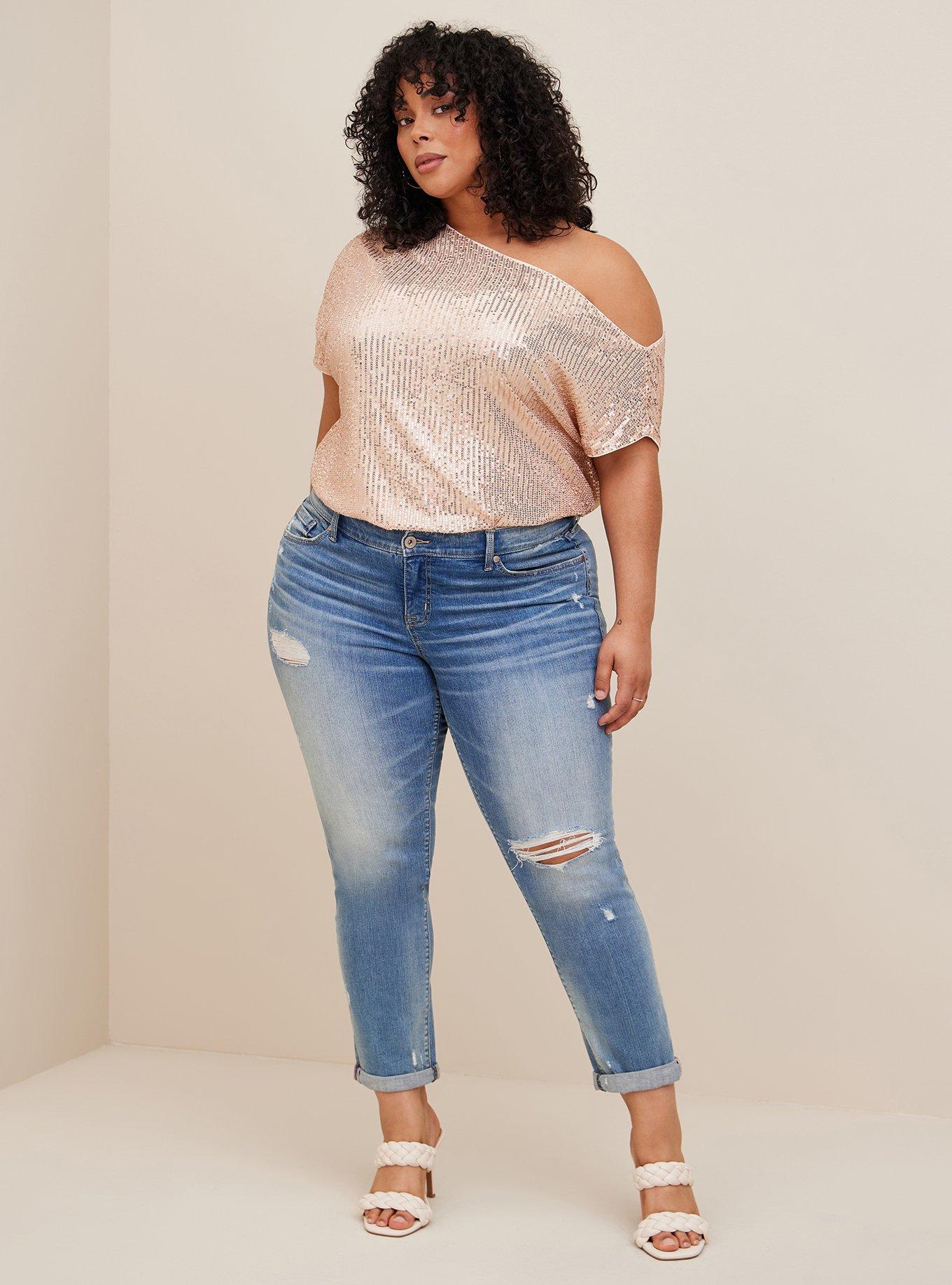 Plus Size - Sequin Off The Shoulder Top - Torrid