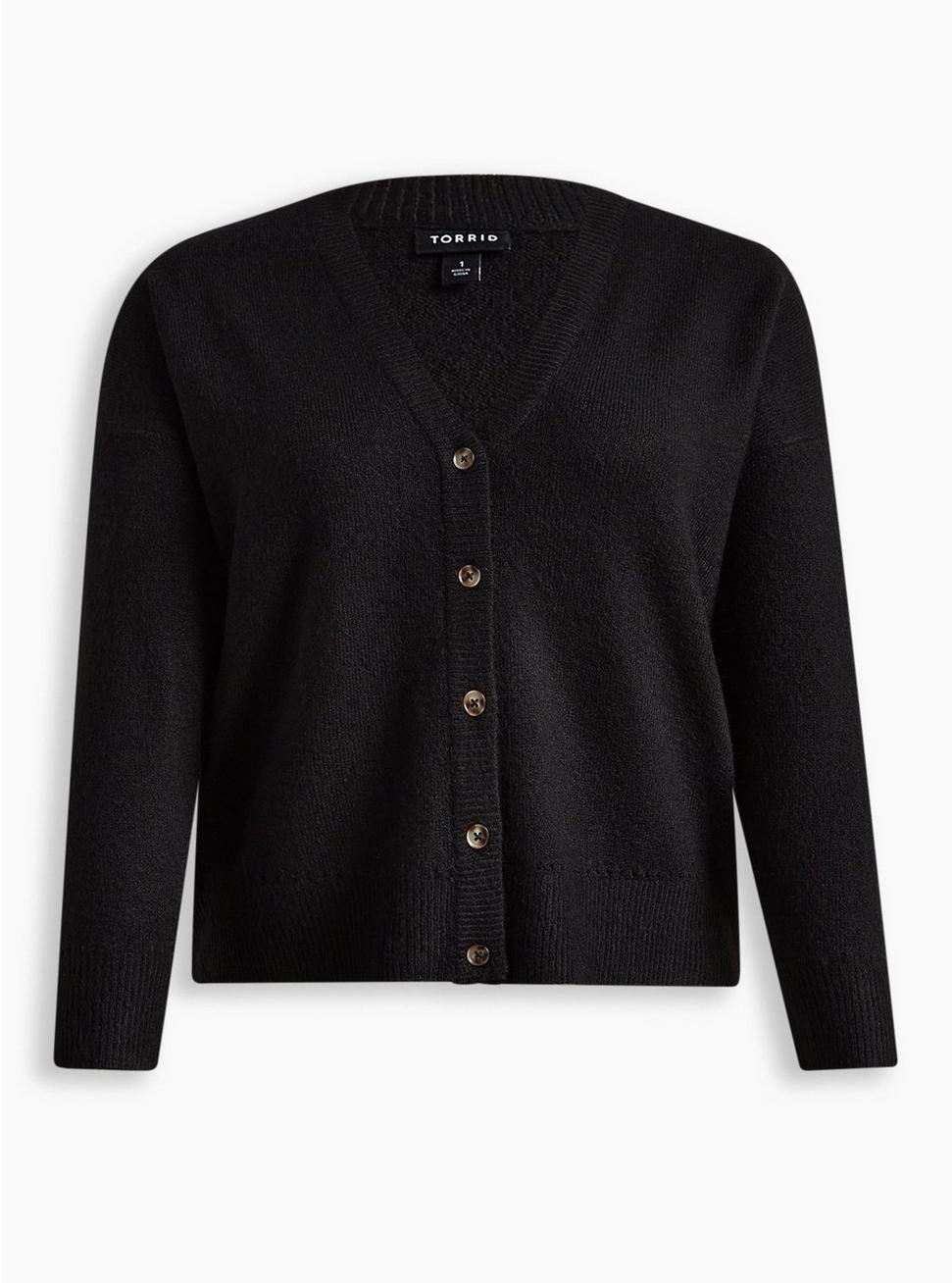 Plus Size - Vegan Cashmere Cardigan V-Neck Drop Shoulder Sweater - Torrid