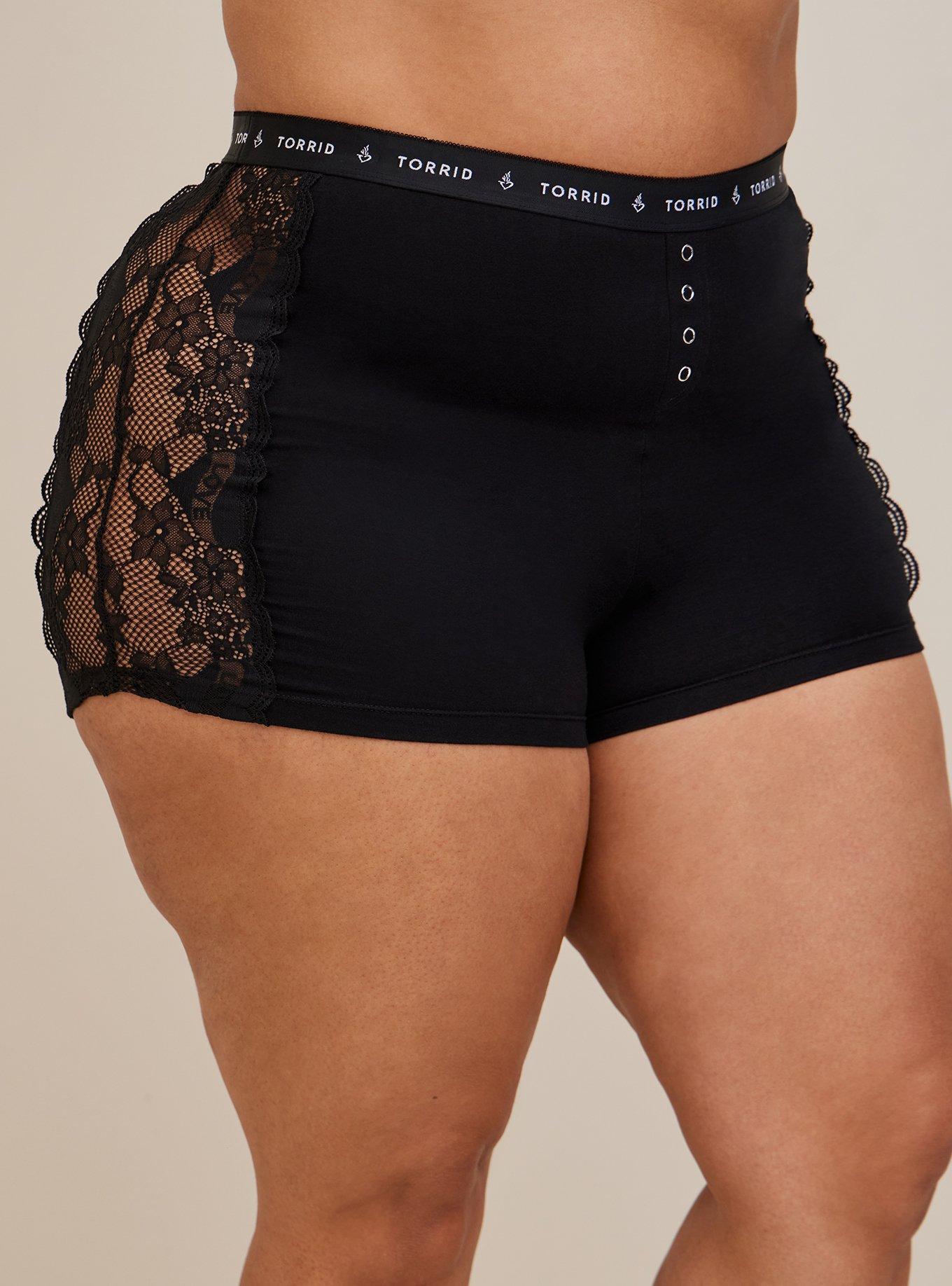 Foxy Torrid Logo Sleep Short, DEEP BLACK, alternate