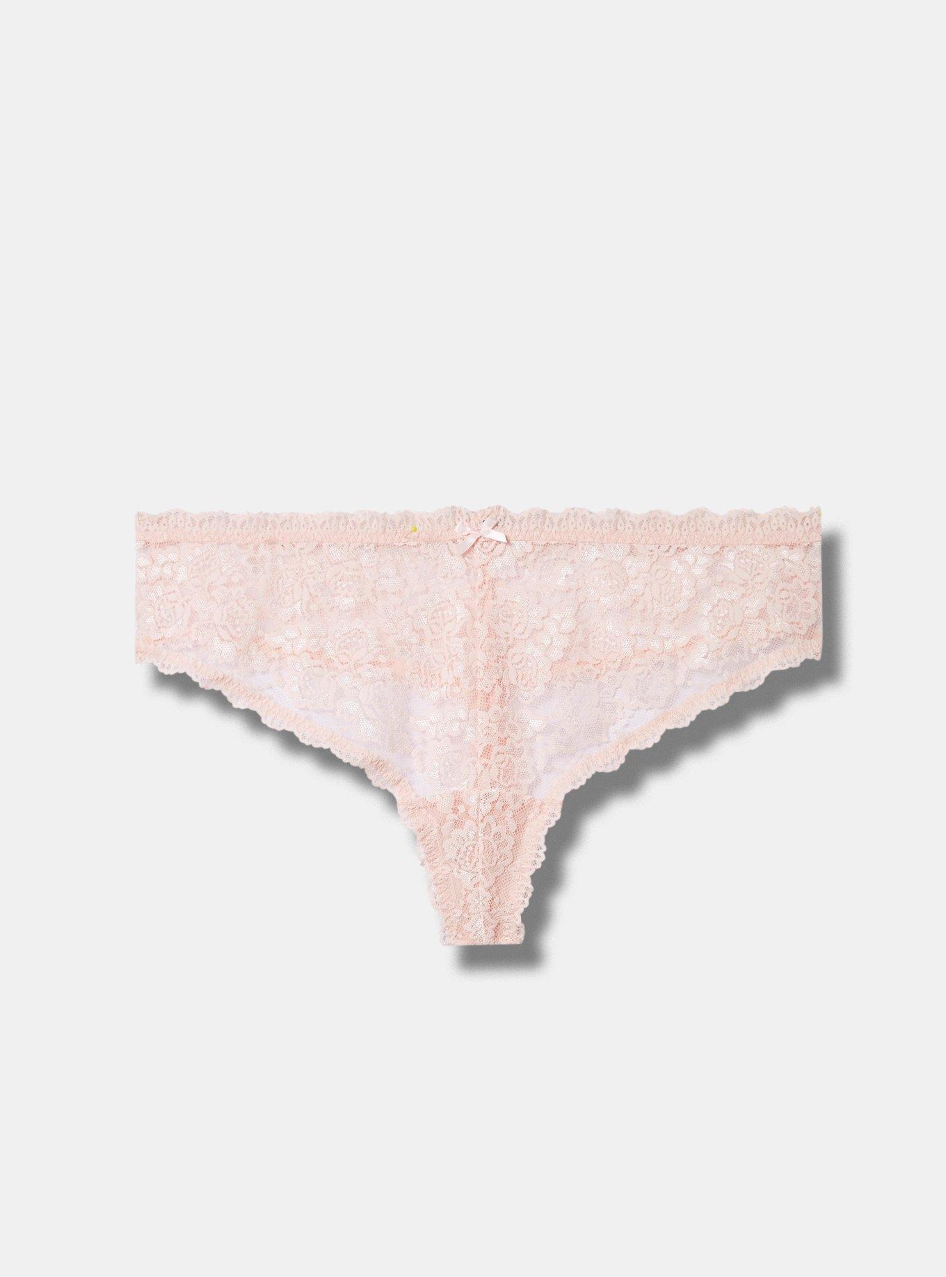 Plus Size - Simply Lace Mid Rise Thong Panty - Torrid