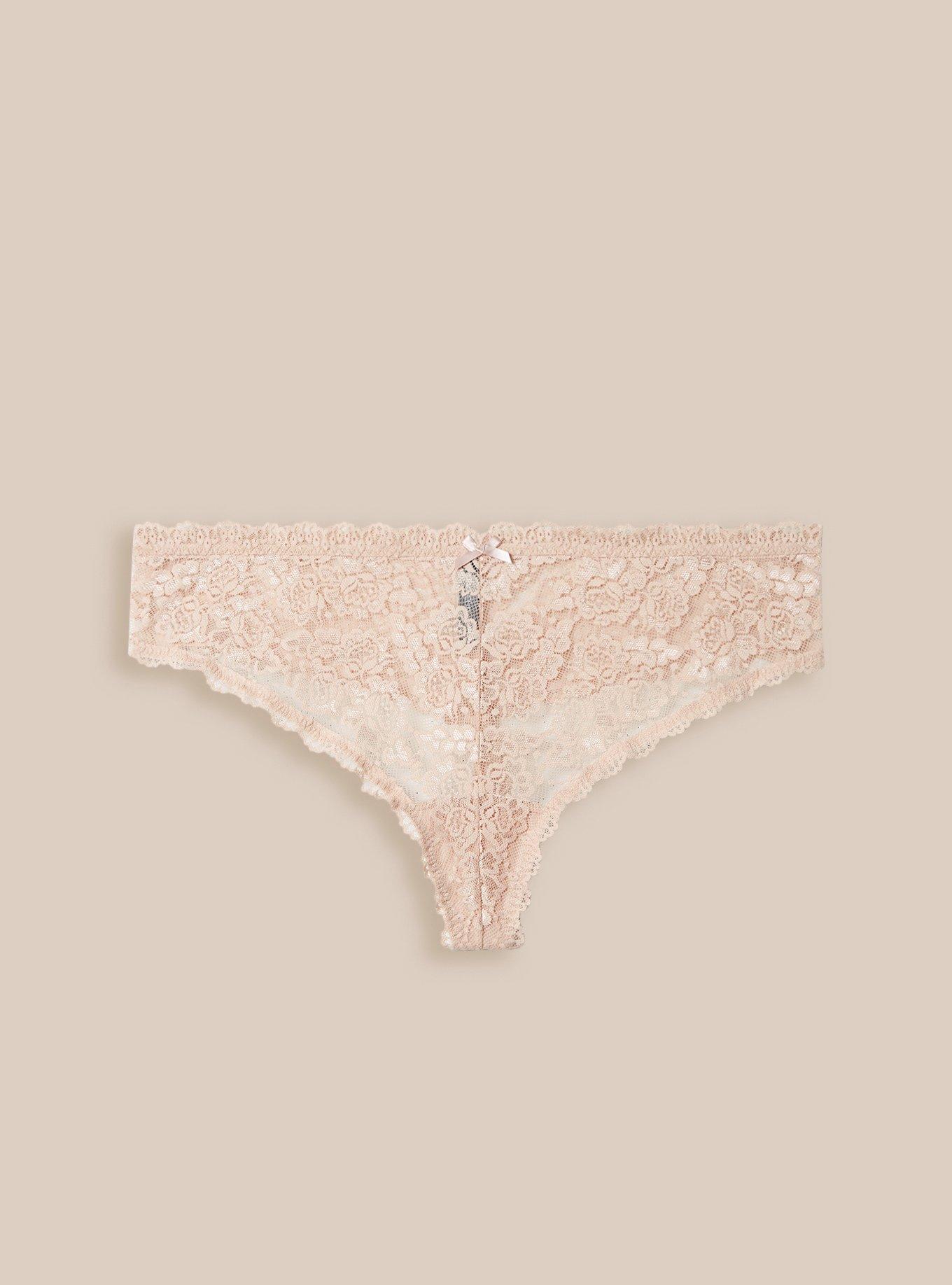 Simply Lace Mid Rise Thong Panty