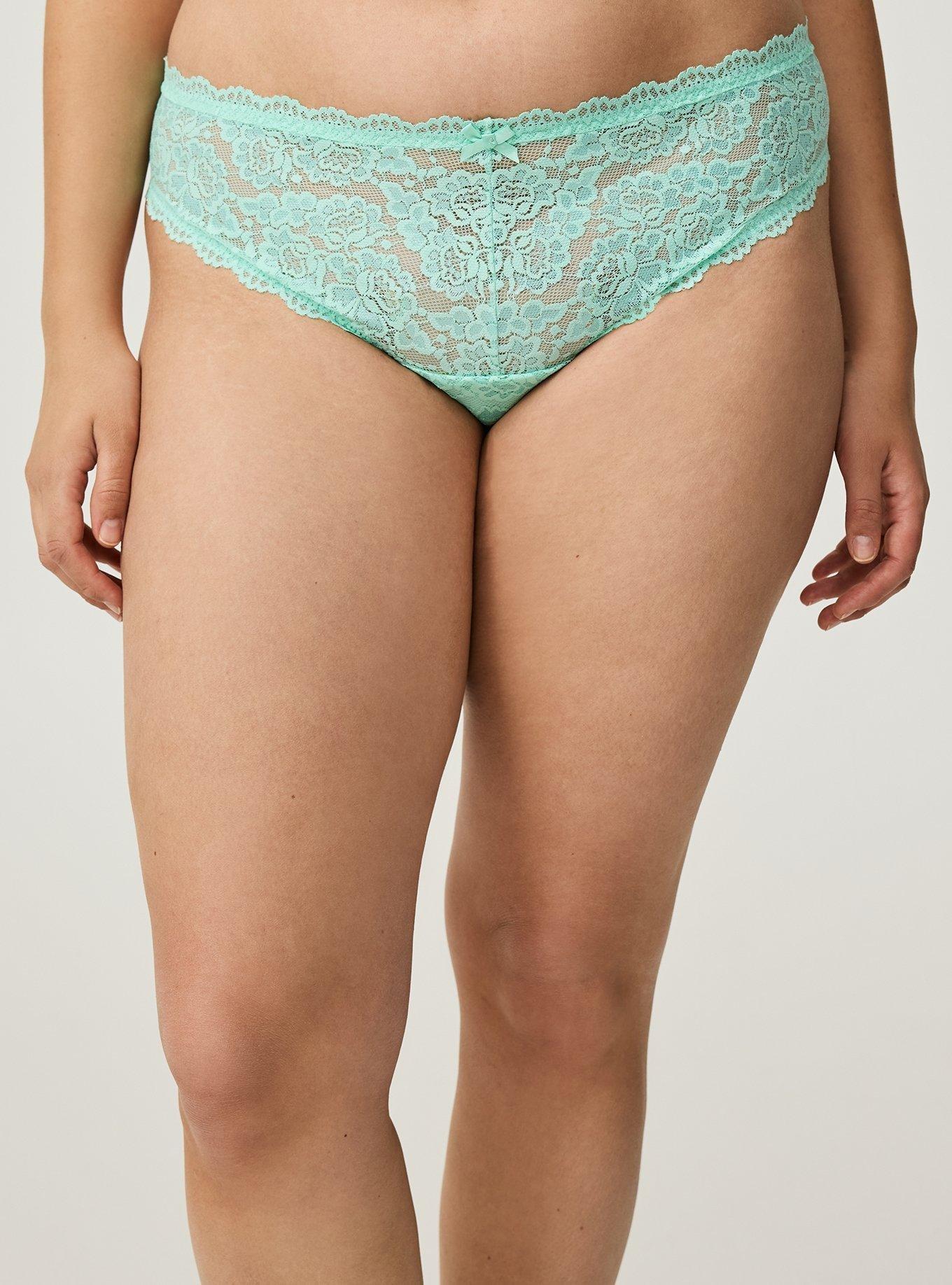 Lace Mid Rise Thong Panty