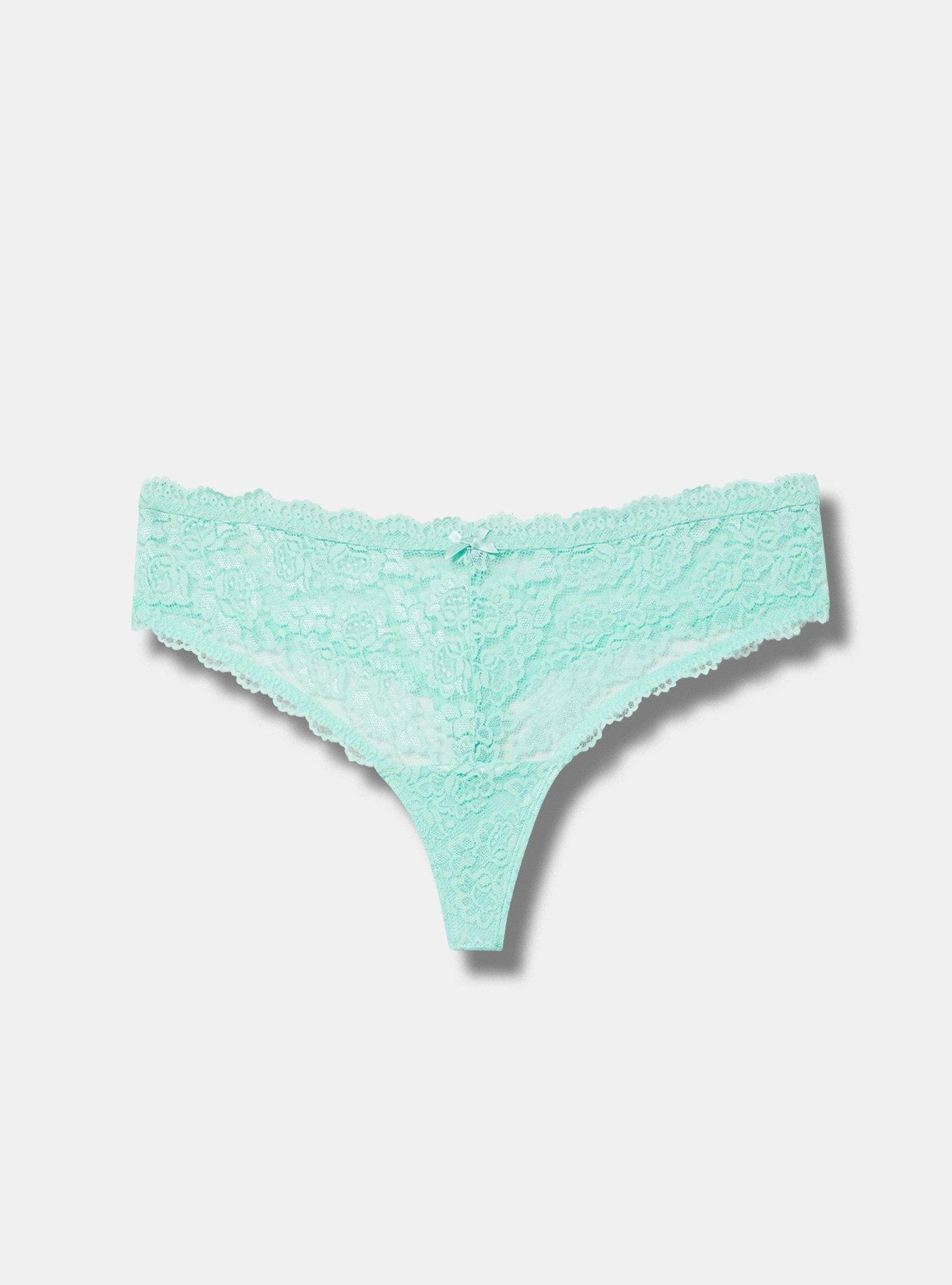 Lace Mid Rise Thong Panty