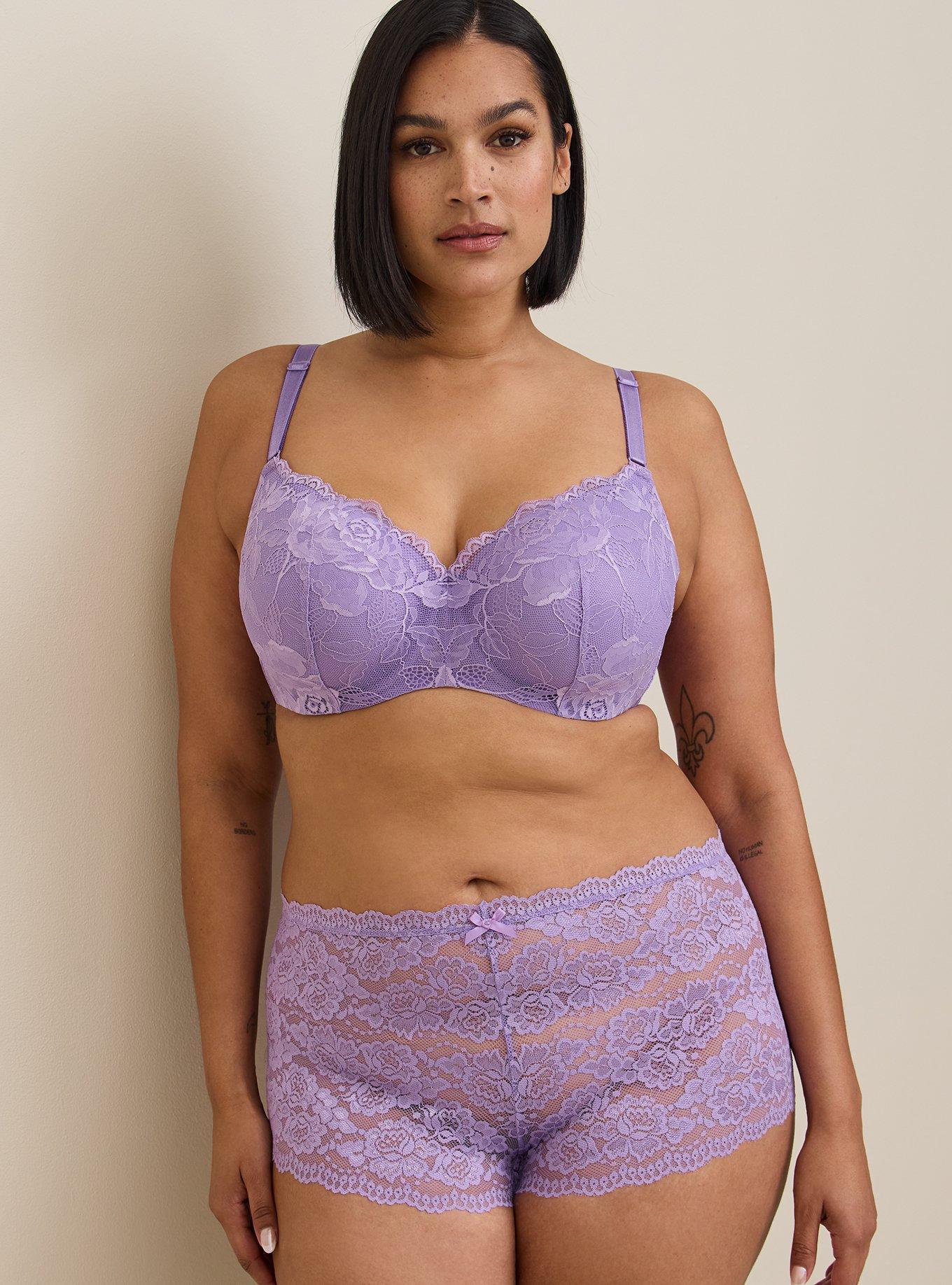 Plus Size - Simply Lace Mid-Rise Boyshort Panty - Torrid