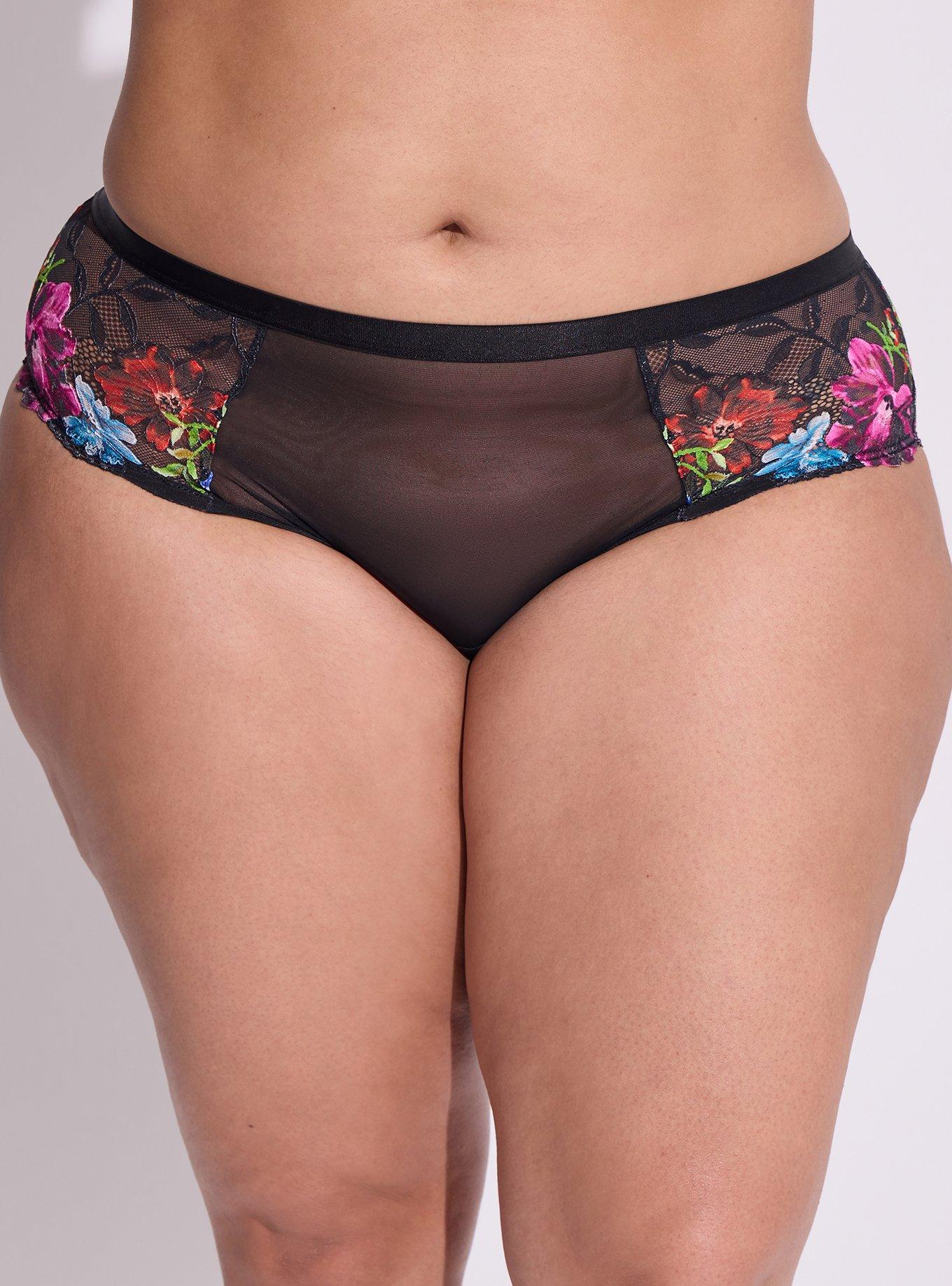 Photo Floral Lace Mid Rise Hipster Panty