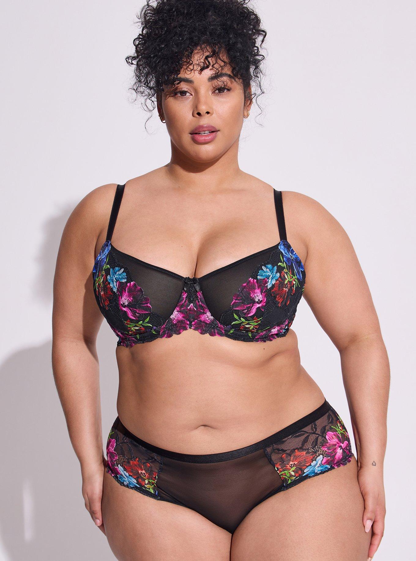 Plus Size - Photo Floral Lace Mid Rise Hipster Panty - Torrid