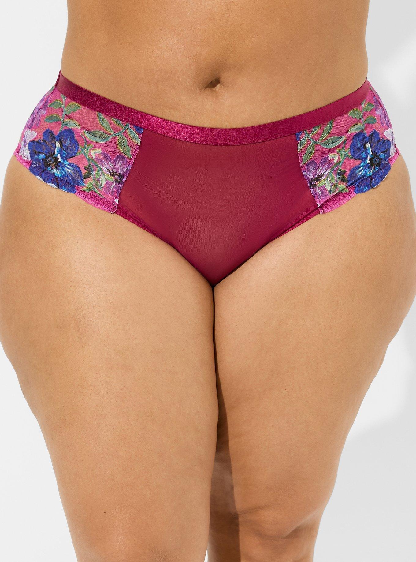 Photo Floral Lace Mid Rise Hipster Panty