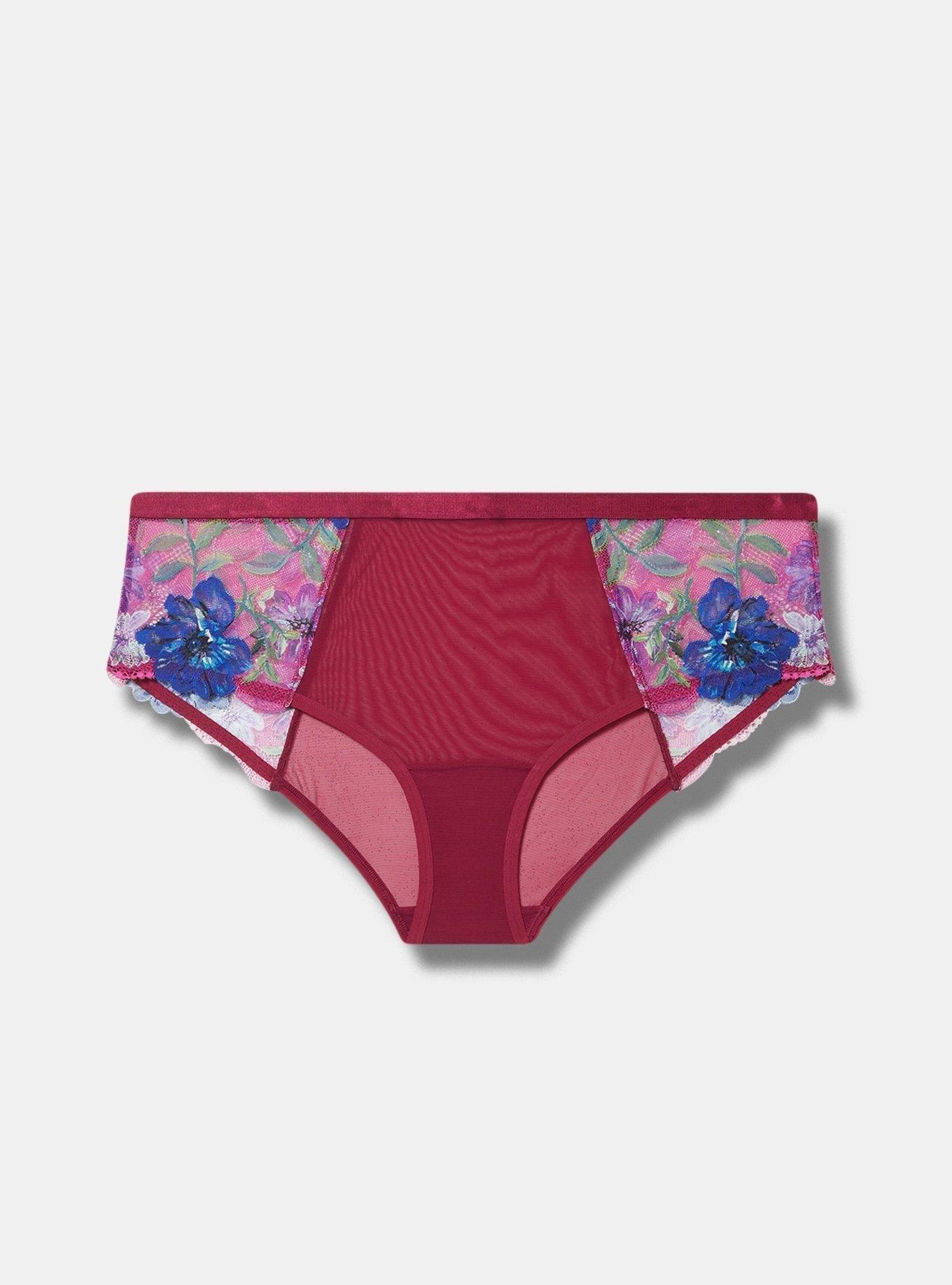 Photo Floral Lace Mid Rise Hipster Panty