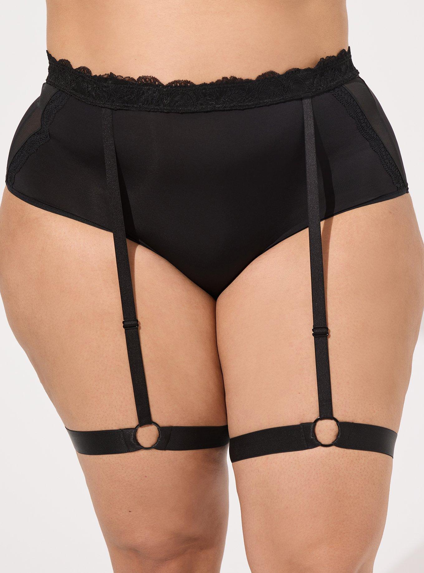 Plus Size - Black Lace Garter Belt - Torrid