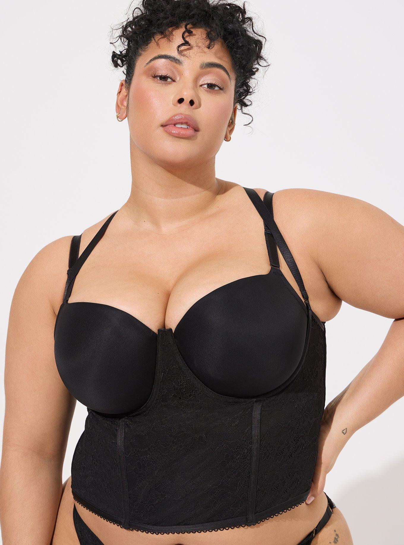 Plus Size - Lace Bustier With Open Bust - Torrid