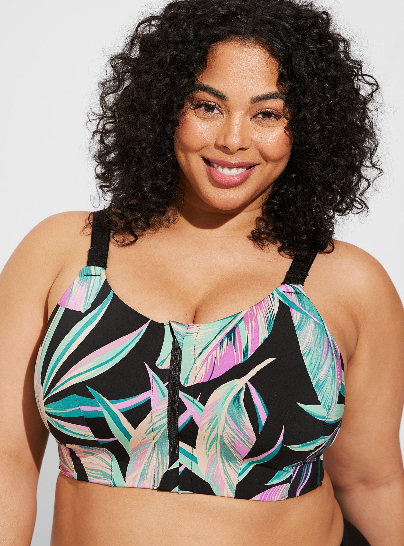 Plus Size - Wire-Free Hi-Impact Zip-Front Sports Bra - Torrid