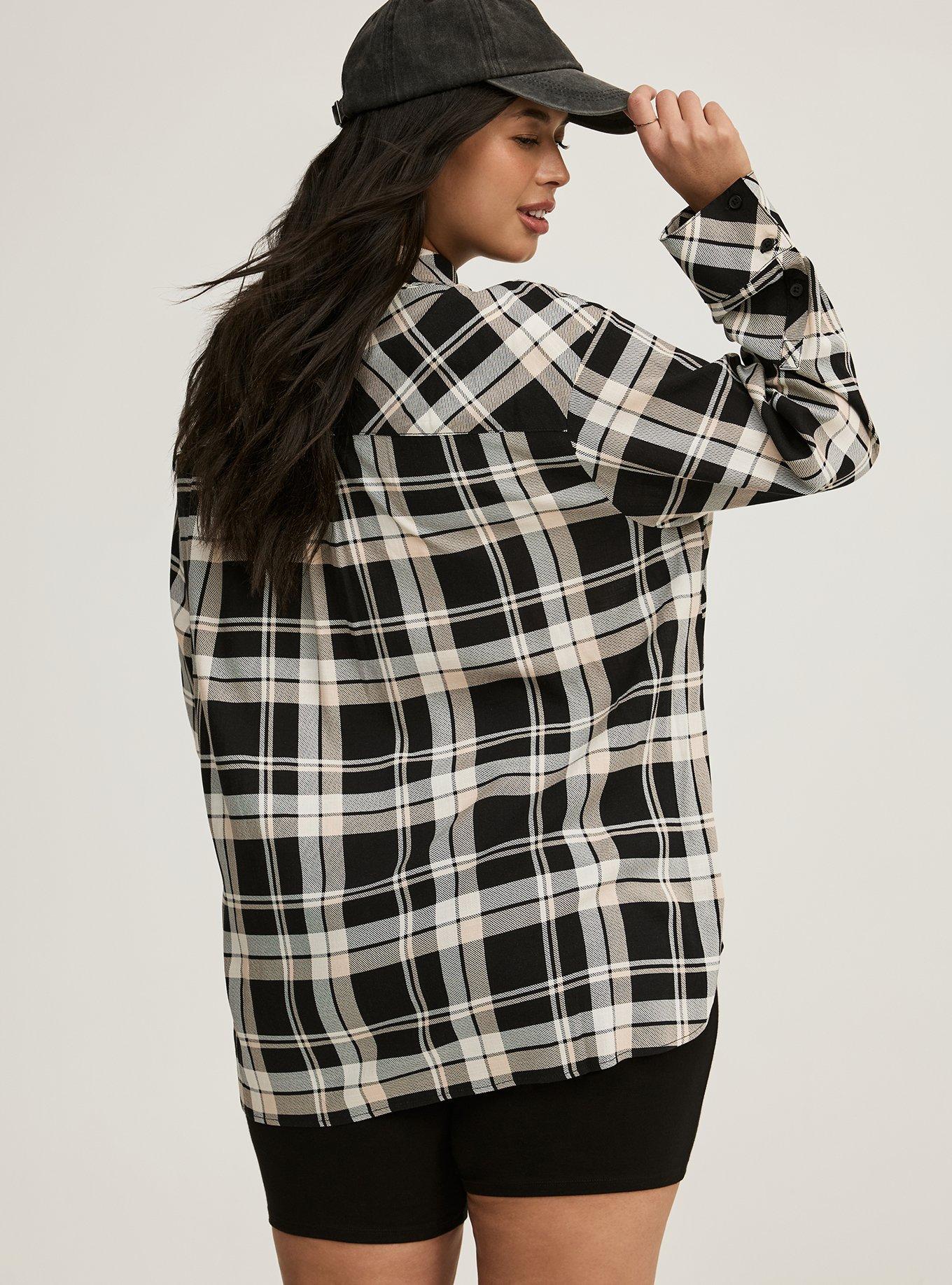 Drop Shoulder Button-Front Shirt