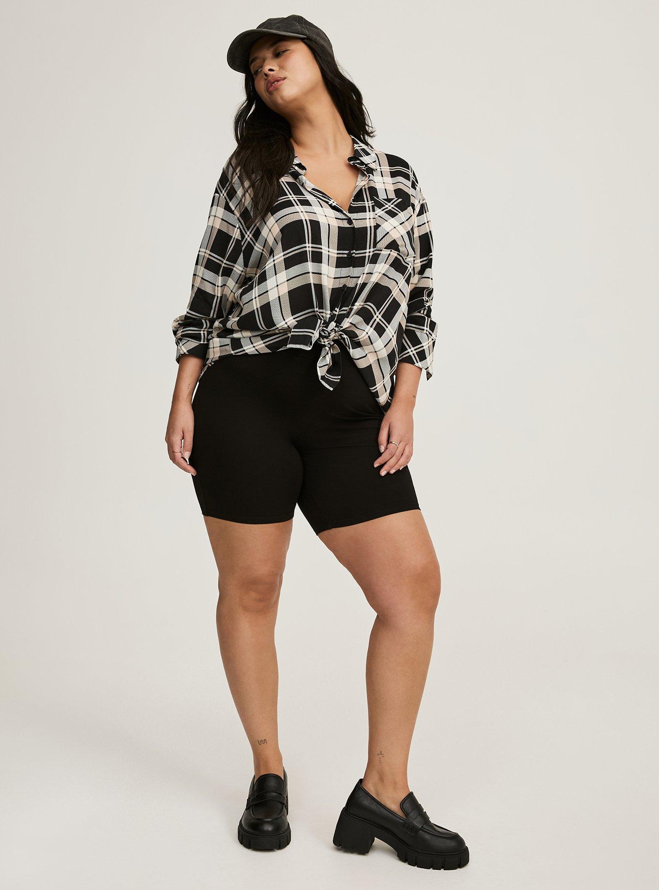 Drop Shoulder Button-Front Shirt