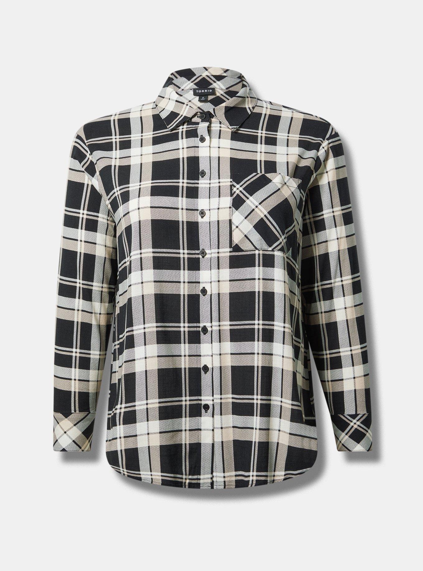 Drop Shoulder Button-Front Shirt