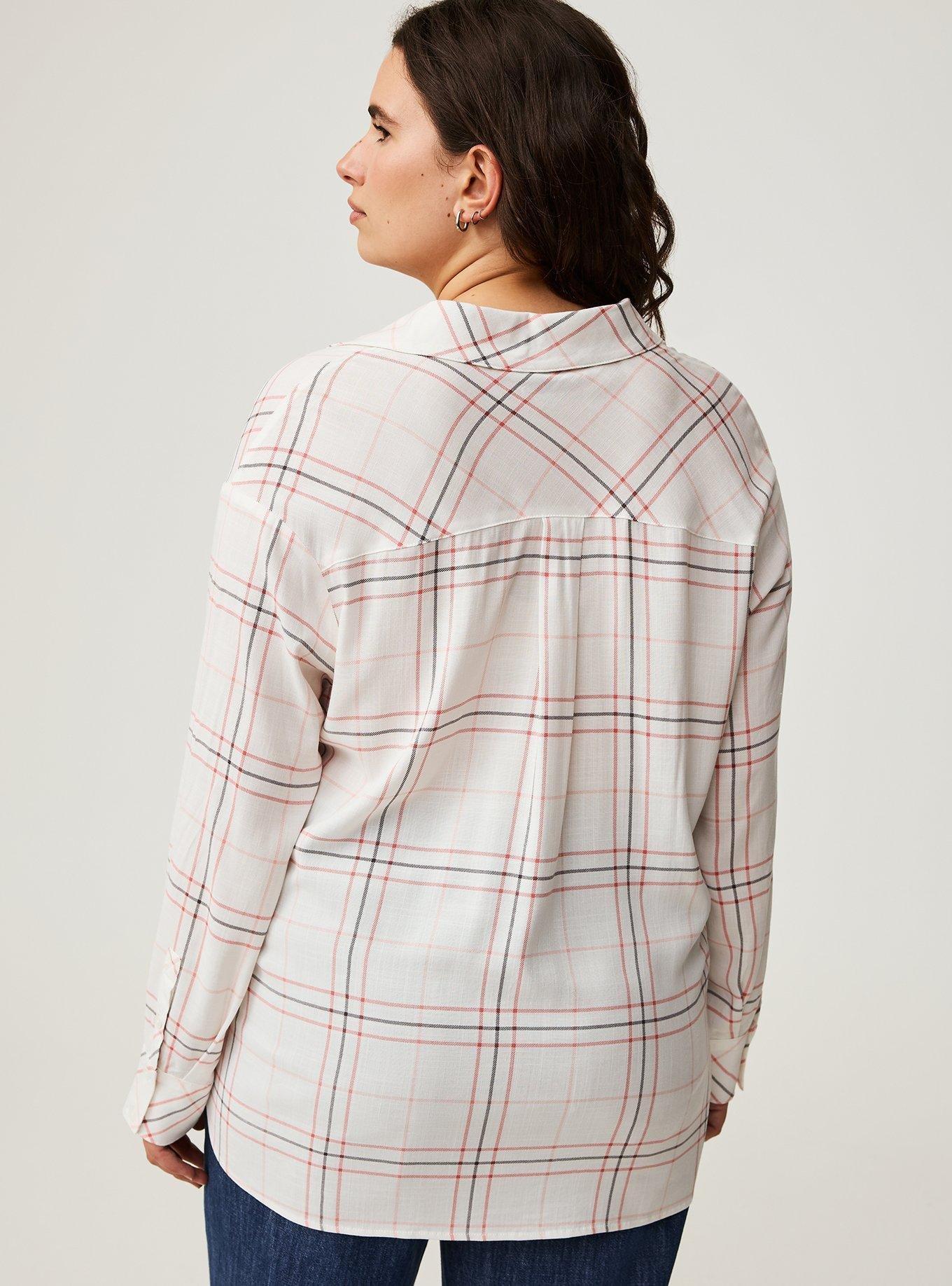 Drop Shoulder Button-Front Shirt
