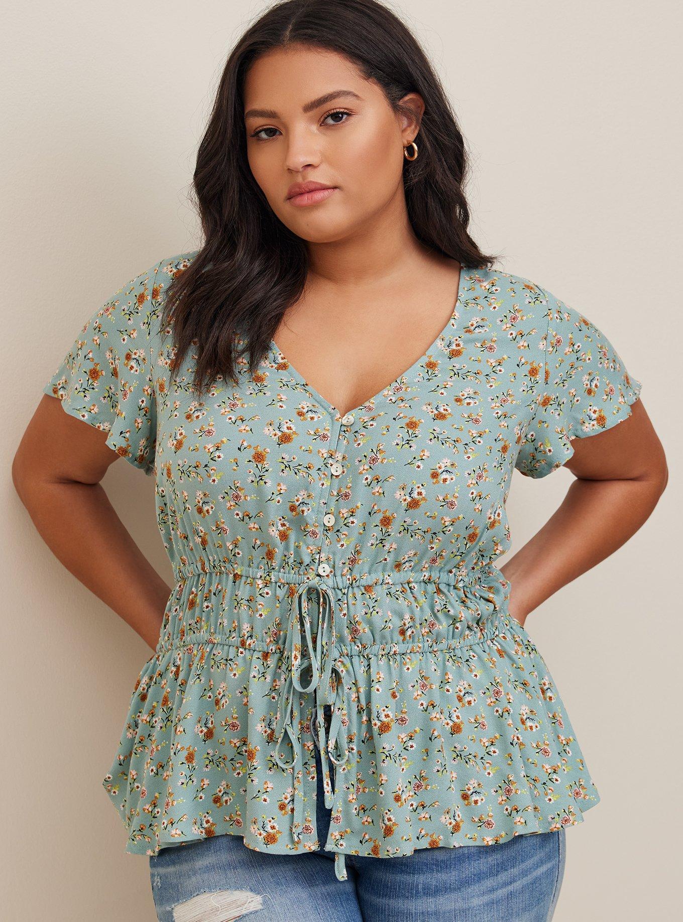 売れ筋商品|||スタイルアンドコー カットソー トップス レディース Plus Size Scalloped-Hem Flutter-Sleeve Top, Exclusively at Macy's Flutter Plum Style & Co Plus Size Scalloped-Hem Flutter-Sleeve Top