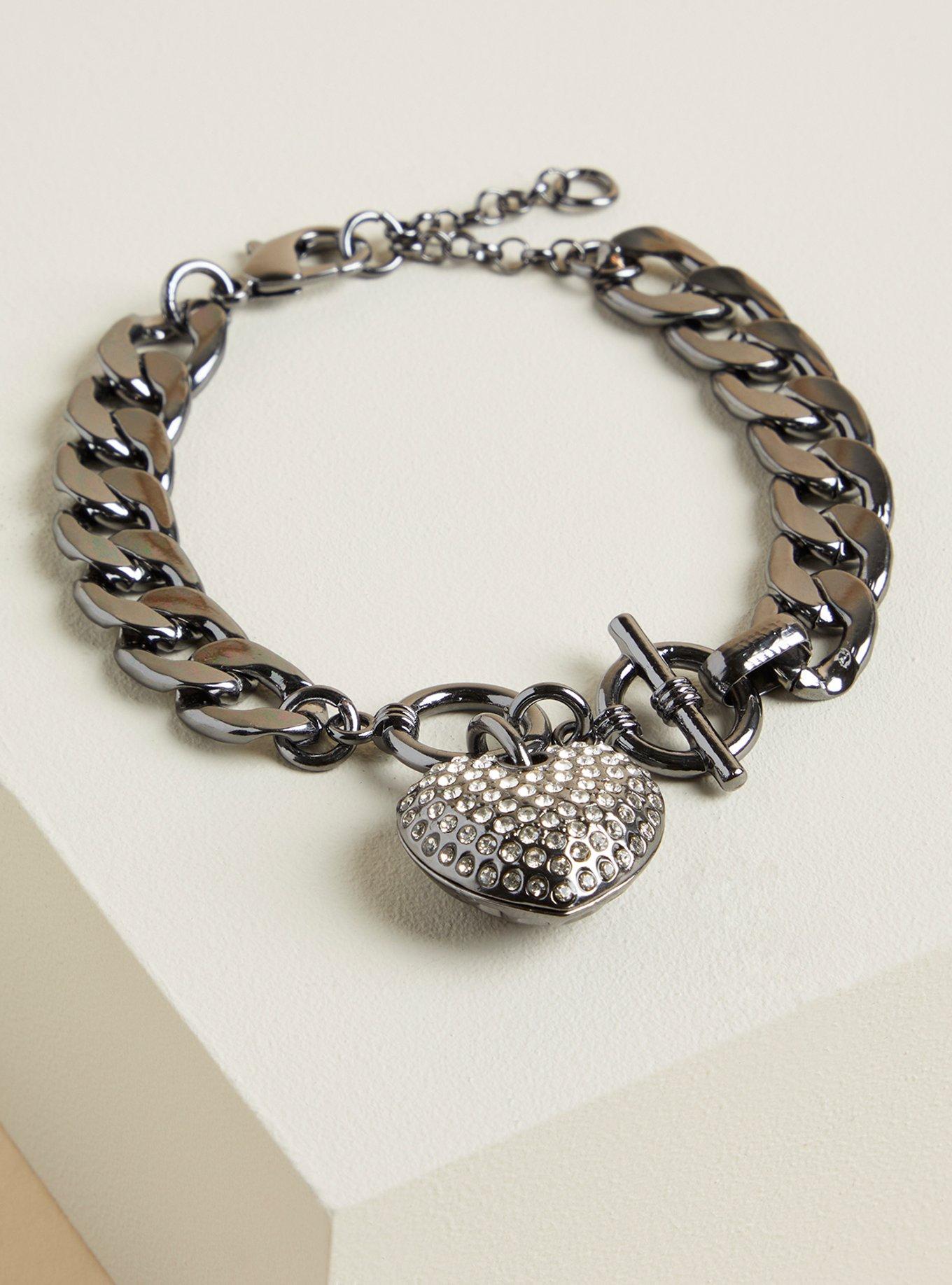 Pave Heart Toggle Bracelet, , hi-res
