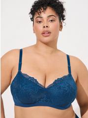 Wire-Free Lightly Lined Photo Floral Lace 360° Back Smoothing® Bra, POSEIDON, hi-res