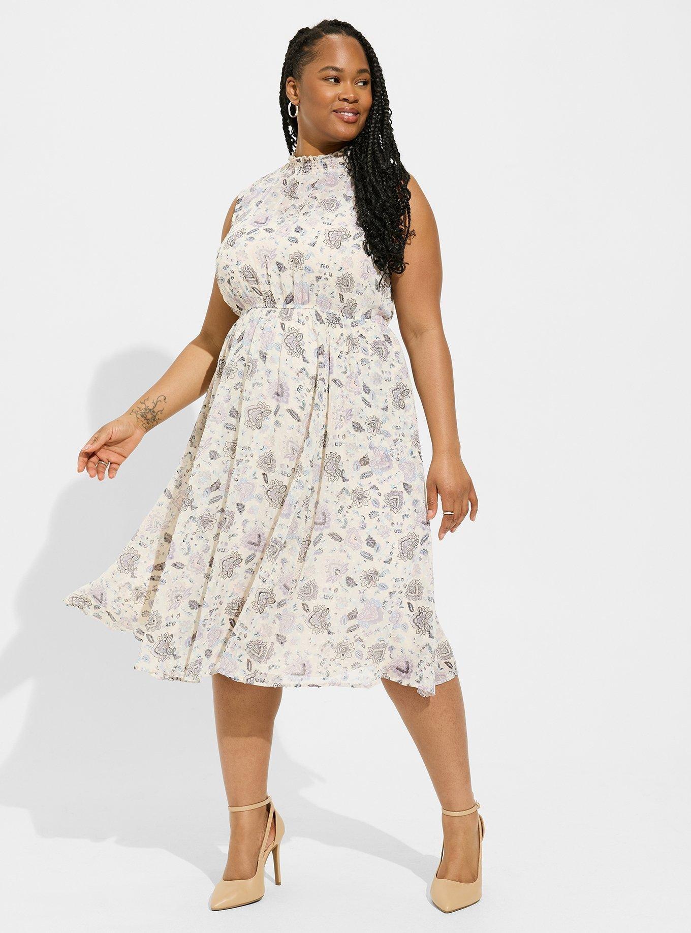 Outfit: Torrid Floral Sundress and 6 Things to Wear Under White - Redstreak  Girl