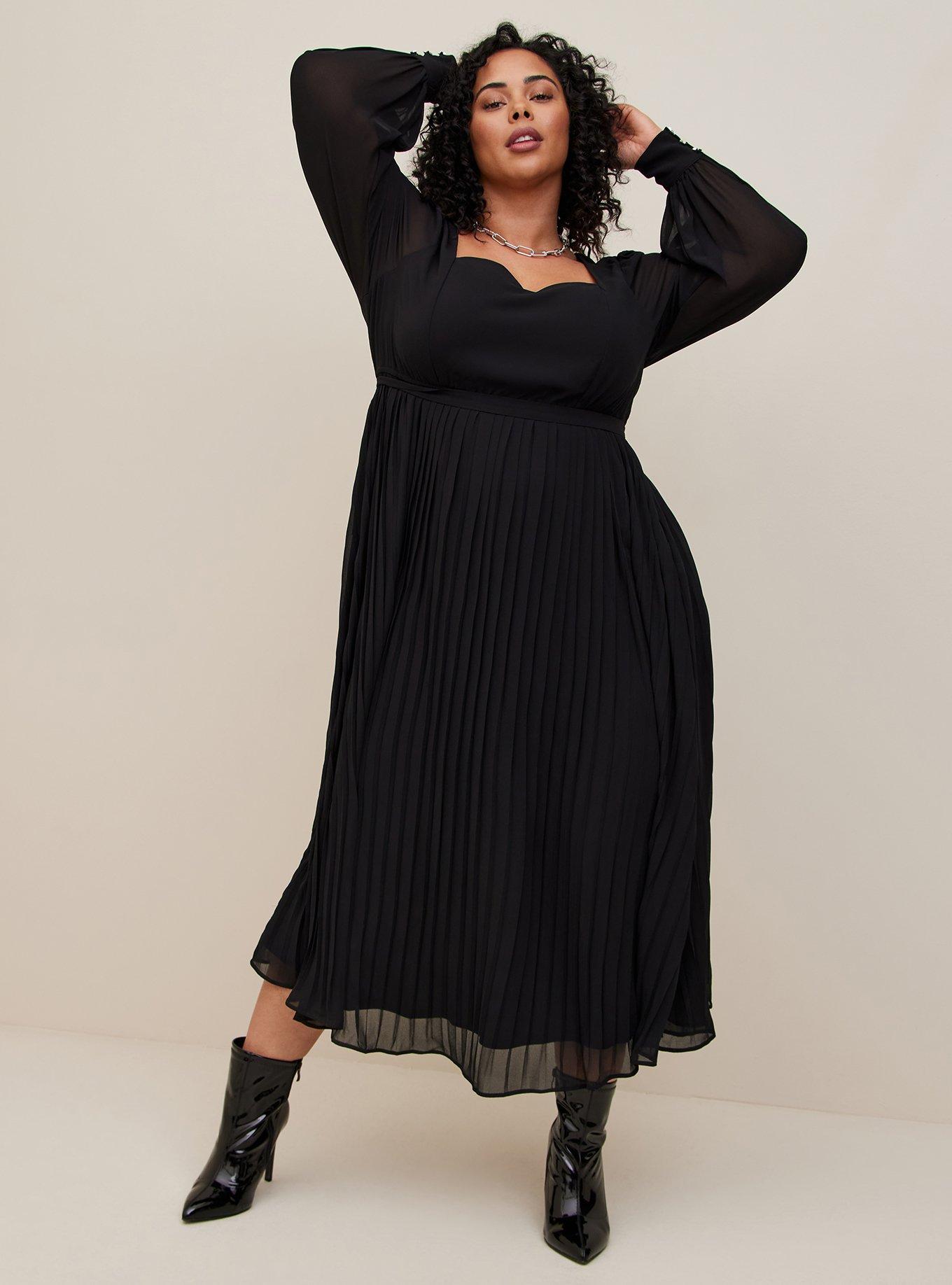 Plus Size Maxi Chiffon Pleated Aline Dress Torrid