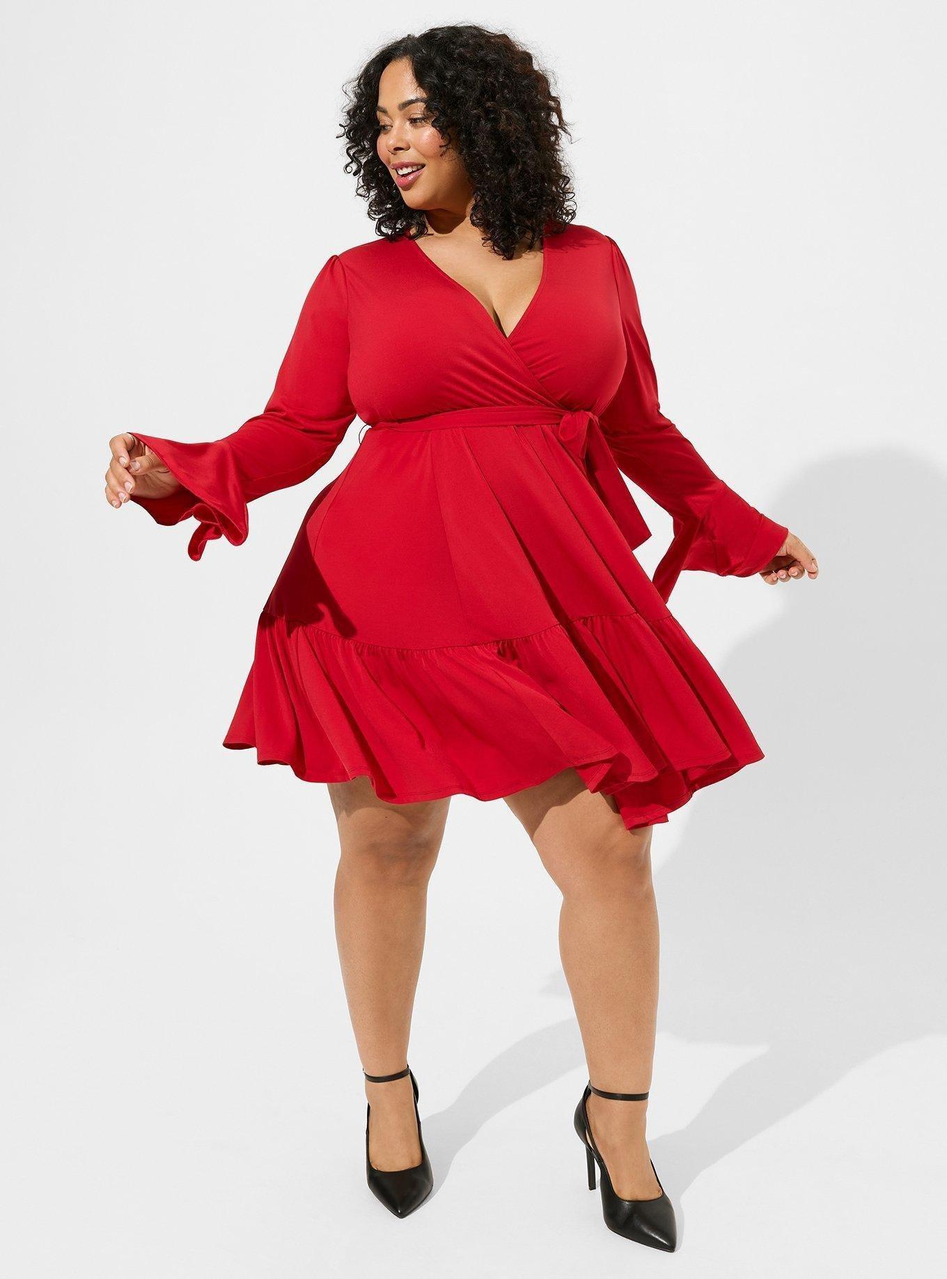 Plus Size - Mini Studio Knit Tiered Dress - Torrid