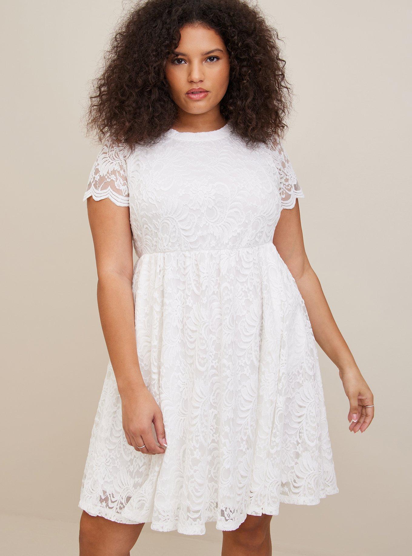 Plus Size - Mini Lace Fit Flare Dress Torrid