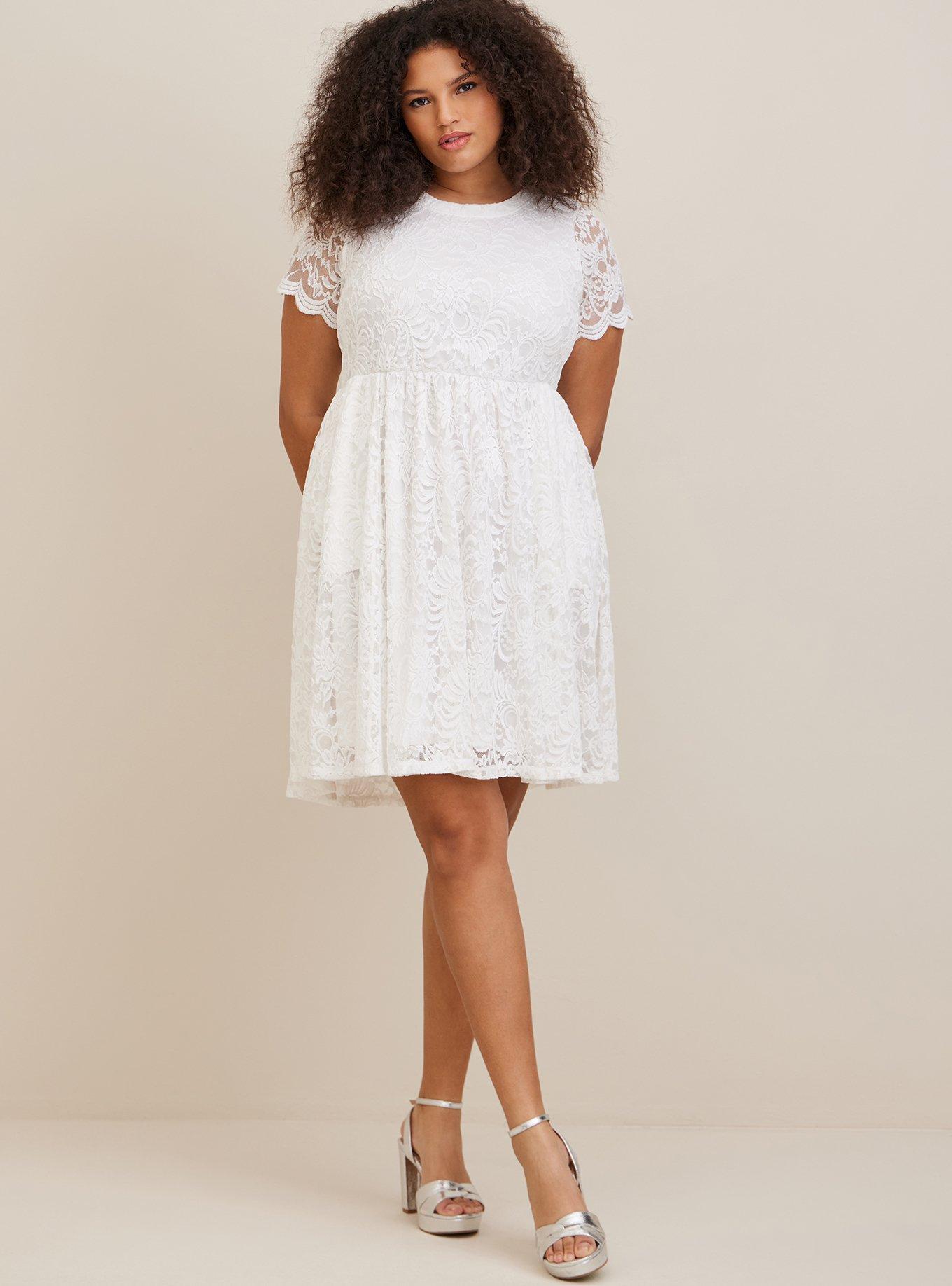 Candalite white lace sales dress