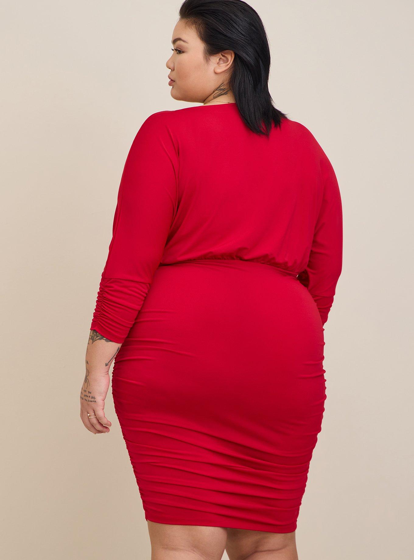 Plus Size - Maxi Jersey Shirred Dress - Torrid