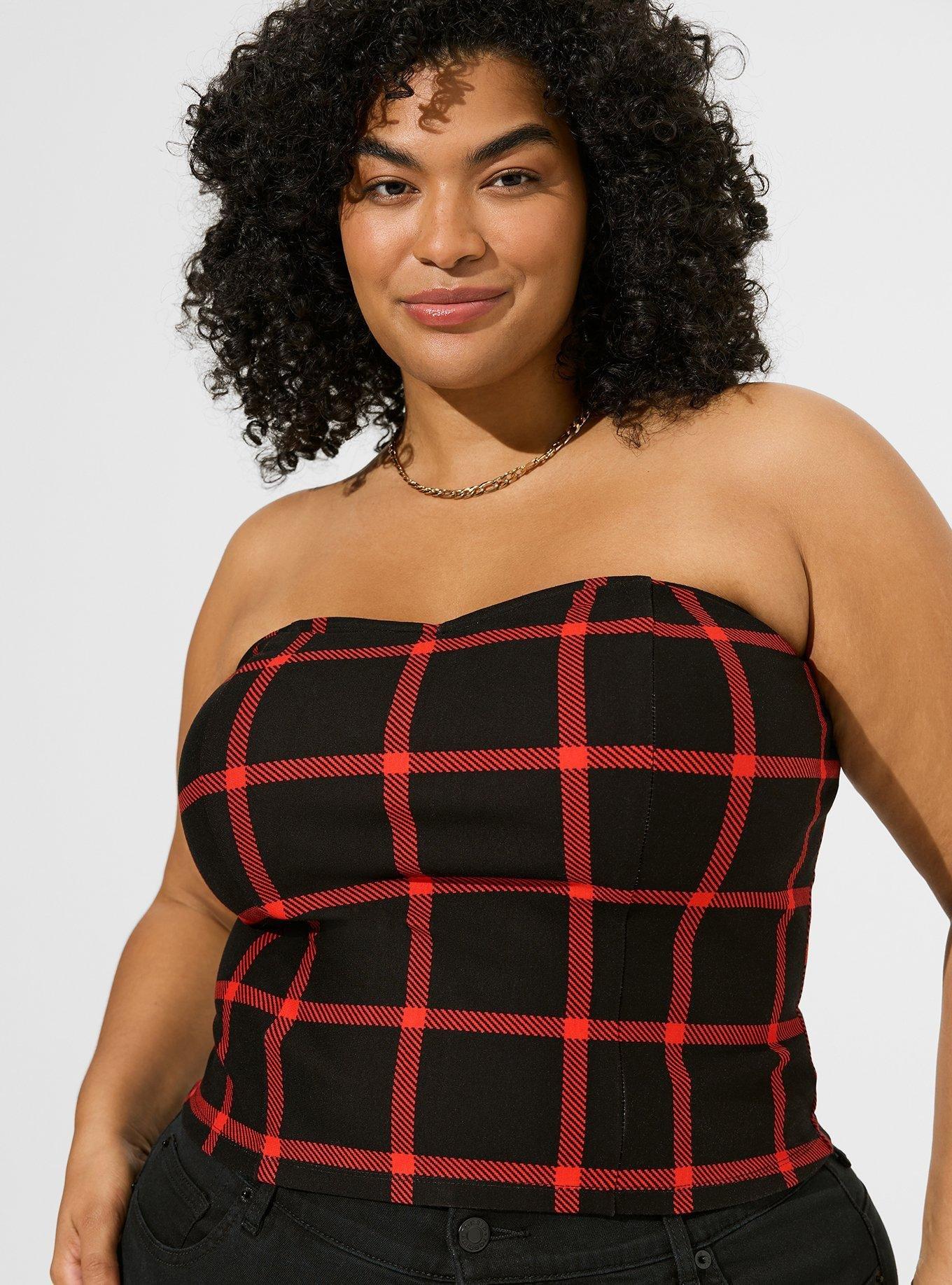 Plus size shop red tube top